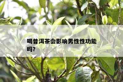 喝普洱茶会影响男性性功能吗？