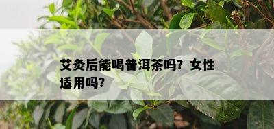 艾灸后能喝普洱茶吗？女性适用吗？