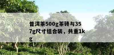 普洱茶500g茶砖与357g尺寸组合装，共重1kg