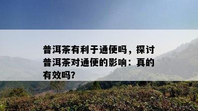 普洱茶有利于通便吗，探讨普洱茶对通便的作用：真的有效吗？