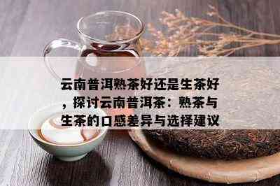 云南普洱熟茶好还是生茶好，探讨云南普洱茶：熟茶与生茶的口感差异与选择建议