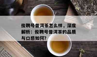 俊聘号普洱茶怎么样，深度解析：俊聘号普洱茶的品质与口感如何？