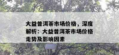 大益普洱茶市场价格，深度解析：大益普洱茶市场价格走势及作用因素