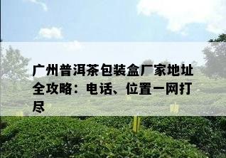 广州普洱茶包装盒厂家地址全攻略：电话、位置一网打尽