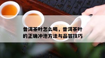 普洱茶叶怎么喝，普洱茶叶的正确冲泡方法与品尝技巧