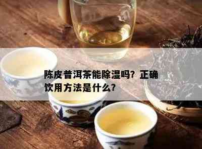 陈皮普洱茶能除湿吗？正确饮用方法是什么？