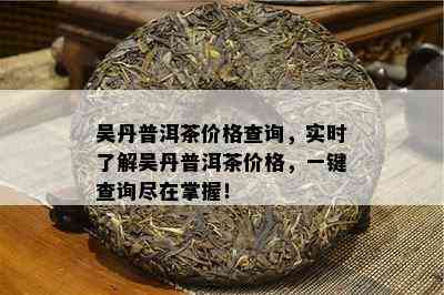 吴丹普洱茶价格查询，实时熟悉吴丹普洱茶价格，一键查询尽在掌握！