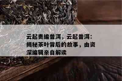 云起责编普洱，云起普洱：揭秘茶叶背后的故事，由资深编辑亲自解读