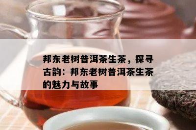 邦东老树普洱茶生茶，探寻古韵：邦东老树普洱茶生茶的魅力与故事