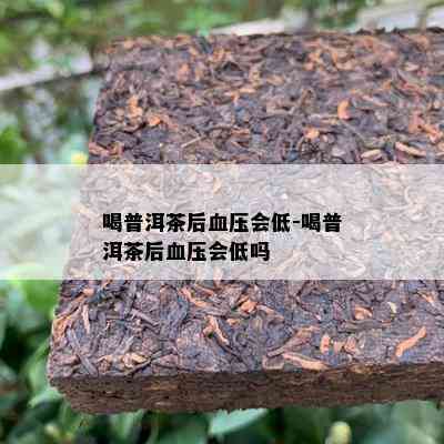 喝普洱茶后血压会低-喝普洱茶后血压会低吗