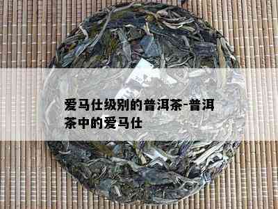 爱马仕级别的普洱茶-普洱茶中的爱马仕