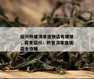 绍兴熟普洱茶连锁店有哪些，探索绍兴：熟普洱茶连锁店全攻略