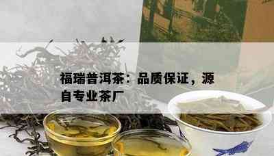 福瑞普洱茶：品质保证，源自专业茶厂