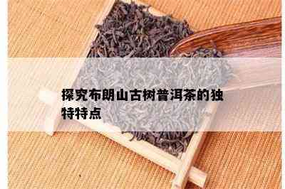 探究布朗山古树普洱茶的独特特点