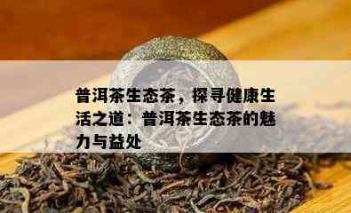 普洱茶生态茶，探寻健康生活之道：普洱茶生态茶的魅力与益处