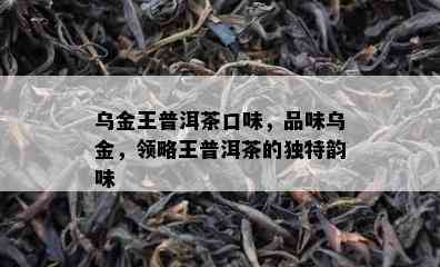 乌金王普洱茶口味，品味乌金，领略王普洱茶的特别韵味