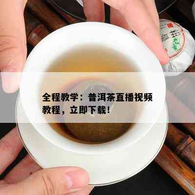 全程教学：普洱茶直播视频教程，立即下载！