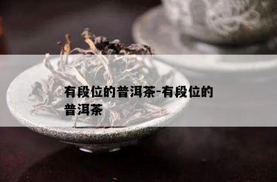 有段位的普洱茶-有段位的普洱茶