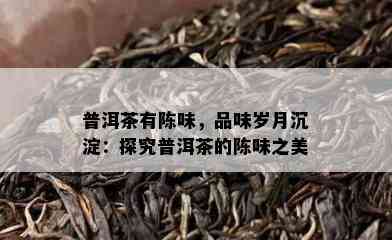 普洱茶有陈味，品味岁月沉淀：探究普洱茶的陈味之美