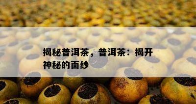 揭秘普洱茶，普洱茶：揭开神秘的面纱