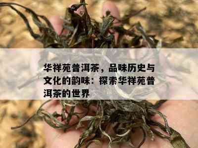 华祥苑普洱茶，品味历史与文化的韵味：探索华祥苑普洱茶的世界