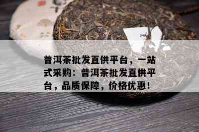 普洱茶批发直供平台，一站式采购：普洱茶批发直供平台，品质保障，价格优惠！