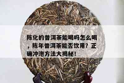 陈化的普洱茶能喝吗怎么喝，陈年普洱茶能否饮用？正确冲泡方法大揭秘！