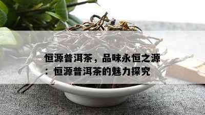 恒源普洱茶，品味永恒之源：恒源普洱茶的魅力探究