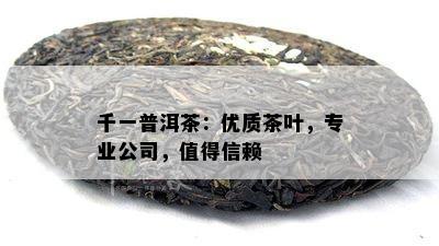 千一普洱茶：优质茶叶，专业公司，值得信赖