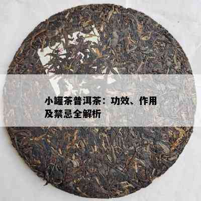 小罐茶普洱茶：功效、作用及禁忌全解析