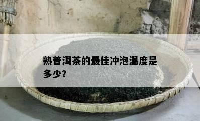 熟普洱茶的更佳冲泡温度是多少？