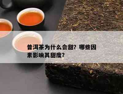 普洱茶为什么会甜？哪些因素作用其甜度？