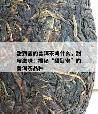 甜到蜜的普洱茶叫什么，甜蜜滋味：揭秘“甜到蜜”的普洱茶品种