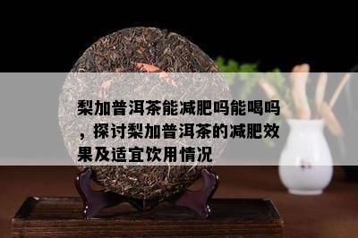 梨加普洱茶能减肥吗能喝吗，探讨梨加普洱茶的减肥效果及适宜饮用情况