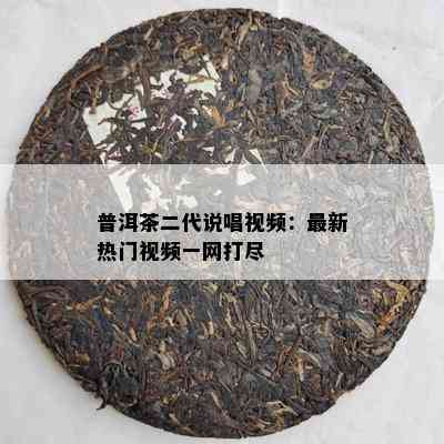 普洱茶二代说唱视频：最新热门视频一网打尽