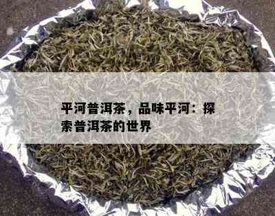 平河普洱茶，品味平河：探索普洱茶的世界