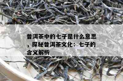 普洱茶中的七子是什么意思，探秘普洱茶文化：七子的含义解析