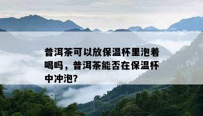 普洱茶可以放保温杯里泡着喝吗，普洱茶能否在保温杯中冲泡？