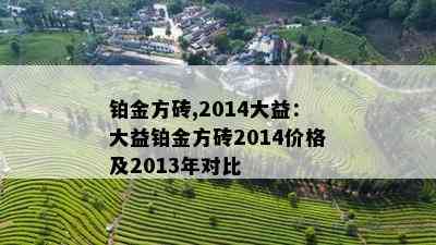 铂金方砖,2014大益：大益铂金方砖2014价格及2013年对比