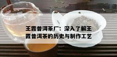 王霞普洱茶厂：深入了解王霞普洱茶的历史与制作工艺