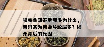 喝完普洱茶后屁多为什么，普洱茶为何会引起屁多？揭开背后的起因