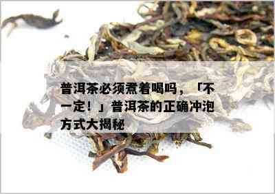 普洱茶必须煮着喝吗，「不一定！」普洱茶的正确冲泡方式大揭秘