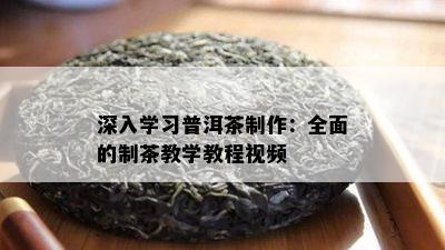 深入学习普洱茶制作：全面的制茶教学教程视频