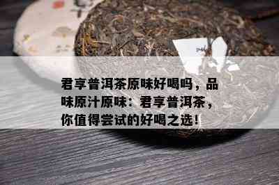 君享普洱茶原味好喝吗，品味原汁原味：君享普洱茶，你值得尝试的好喝之选！