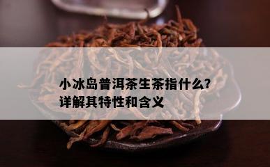 小冰岛普洱茶生茶指什么？详解其特性和含义