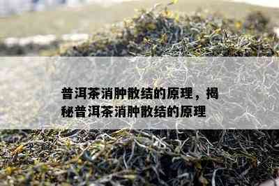 普洱茶消肿散结的原理，揭秘普洱茶消肿散结的原理