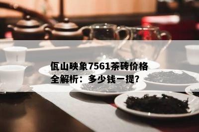 佤山映象7561茶砖价格全解析：多少钱一提？