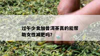 过午少食加普洱茶真的能帮助女性减肥吗？