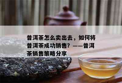 普洱茶怎么卖出去，怎样将普洱茶成功销售？——普洱茶销售策略分享