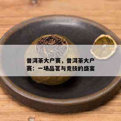 普洱茶大户赛，普洱茶大户赛：一场品茗与竞技的盛宴